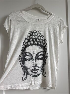 White Buddha Graphic Tee